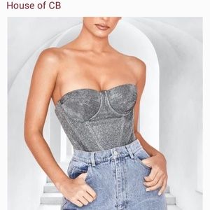 House of CB  Donatella corset silver sparkly